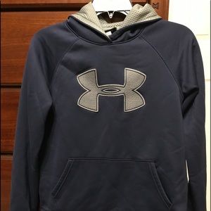 UNDER ARMOUR Boys Hoodie Sz YXL Blue/Gray
